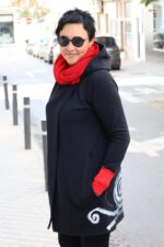 bluza damska czarna malowana