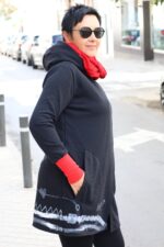 bluza damska czarna malowana