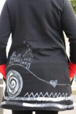 bluza damska czarna malowana