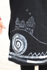 bluza damska czarna malowana