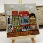 Malowany Kafelek Słodkie Miasteczko