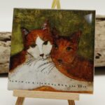 Malowany Kafelek Koty