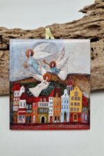 Malowany Kafelek Tańczące Anioły - obrazek 3