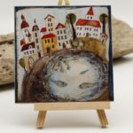 Malowany kafelek ten świat