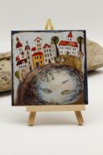 Malowany kafelek ten świat