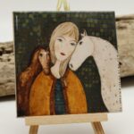 Malowany kafelek Ja i konie