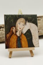 Malowany kafelek Ja i konie