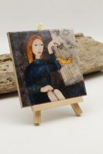 Malowany kafelek W złotej klatce - obrazek 4