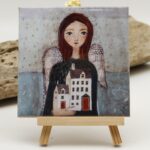 Malowany kafelek Aniołek