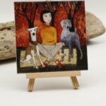 Malowany kafelek Na dywanie