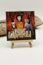 Malowany kafelek Na dywanie