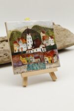 Malowany kafelek Małe miasteczko - obrazek 4