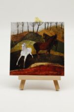 Malowany kafelek Jak łyse konie - obrazek 3