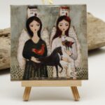 Malowany kafelek Moje aniołki