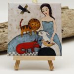 Malowany kafelek Mój zwierzyniec