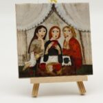 Malowany kafelek Przy śniadaniu