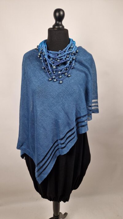Ponczo Jeansowy Blu