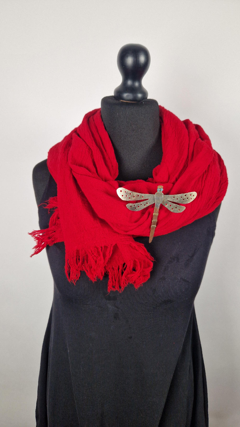 czerwony_2 Szalik Czerwona Czerwień - obrazek 1