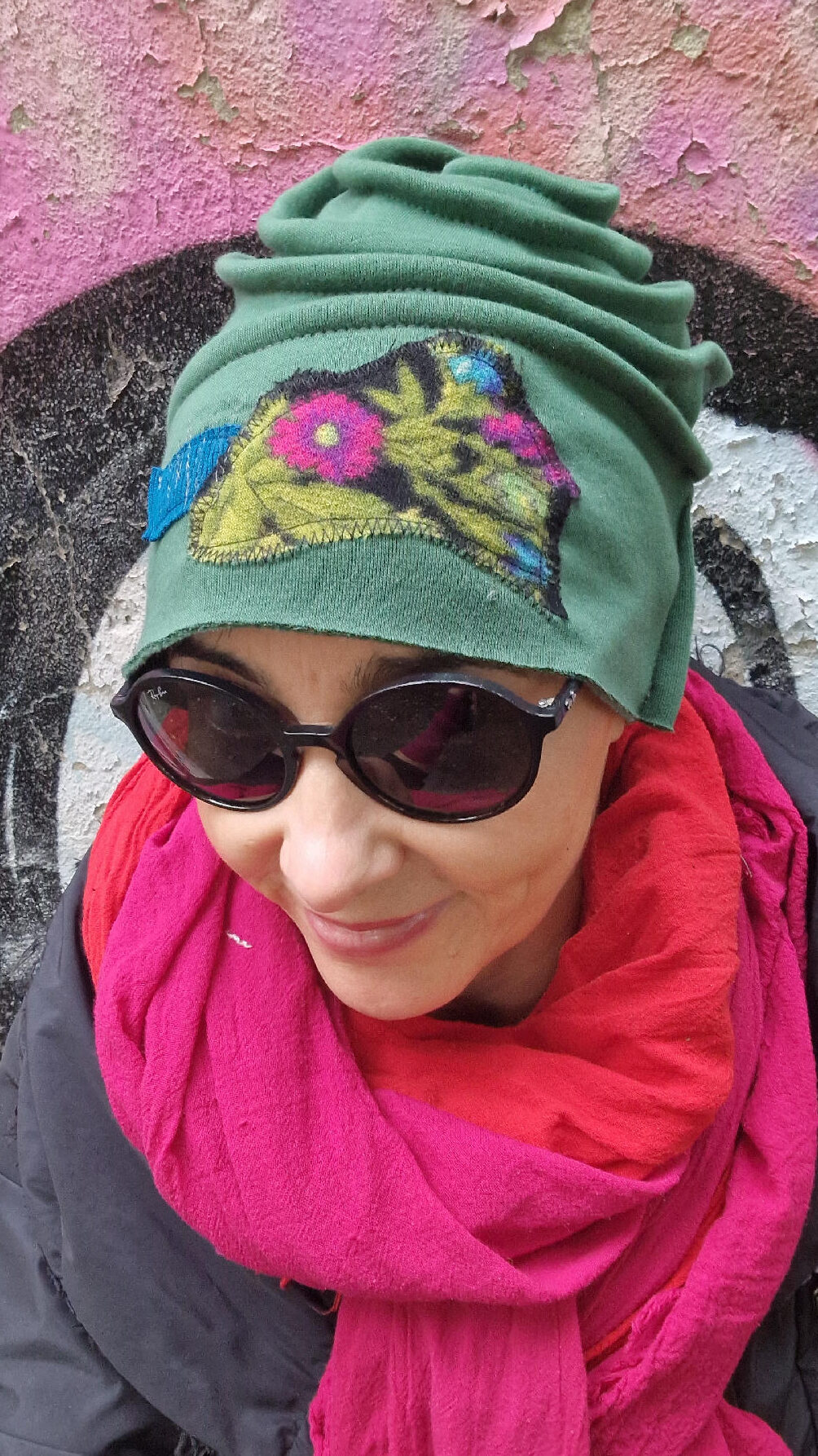 Czapka_zielona_w_kwiatki_15 Czapka Zielona i Kwiatki - obrazek 1