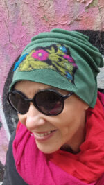 Czapka Zielona i Kwiatki - obrazek 4