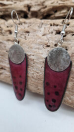 Kolczyki Bella Madżenta - obrazek 3