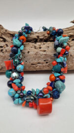 Naszyjnik Pomarańcze w Turkusach