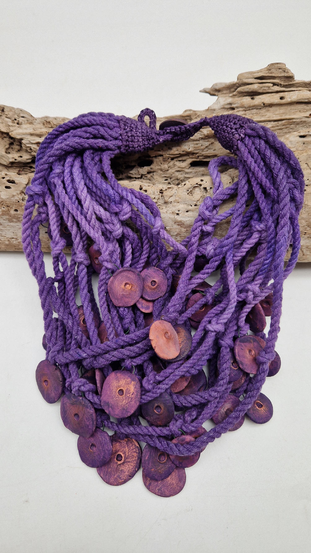 naszyjnk_fiolet_talerzyki_3 Naszyjnik Lady Violet - obrazek 1