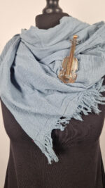 Szal pochmurny niebieski - obrazek 3