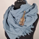 Szal pochmurny niebieski