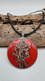 Wisior Dandelion Red