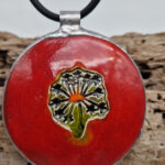 Wisior Dandelion Red