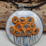 Wisior Pomarańczowe Maki