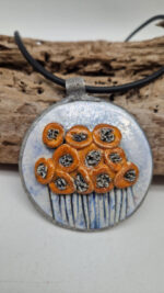 Wisior Pomarańczowe Maki