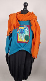 Turkusowa Bellissima  z irysami