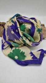 Szal Zielone Kwiaty - obrazek 2