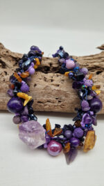 Naszyjnik Ametystowa Amber