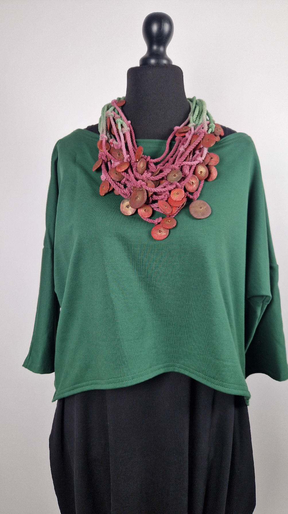 bluzka_zielona_gladka_7 Bluzka Zielona Laila - obrazek 1