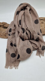 Szal Cappuccino w kropki - obrazek 7