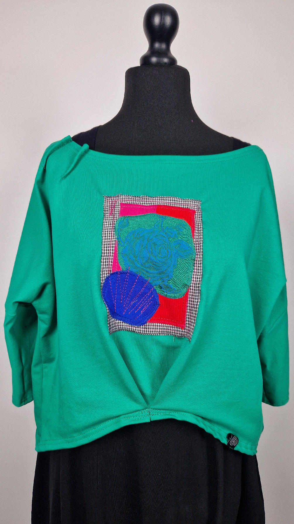 bluzka_szmaragdowa_kwiat_4 Bluzka Szmaragdowa Mia - obrazek 1