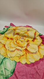 Chusta ,,jedwabista" Yellow-Pink - obrazek 2