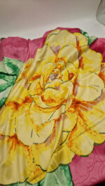 Chusta ,,jedwabista" Yellow-Pink - obrazek 3