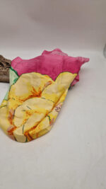 Chusta ,,jedwabista" Yellow-Pink - obrazek 4