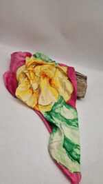 Chusta ,,jedwabista" Yellow-Pink - obrazek 5