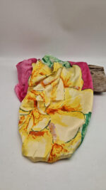 Chusta ,,jedwabista" Yellow-Pink - obrazek 6
