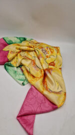 Chusta ,,jedwabista" Yellow-Pink - obrazek 7
