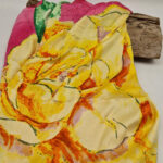 Chusta ,,jedwabista" Yellow-Pink